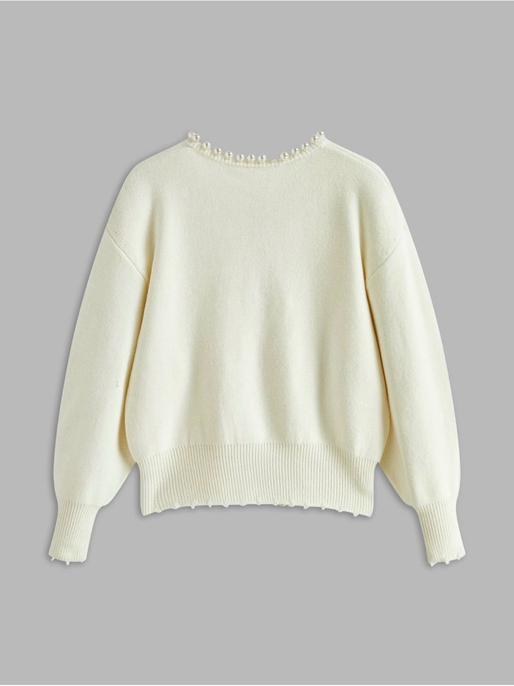 Commense Pearl Trim Cardigan | Worn Once | Old Money Chic | Size S - Picture 6 of 9